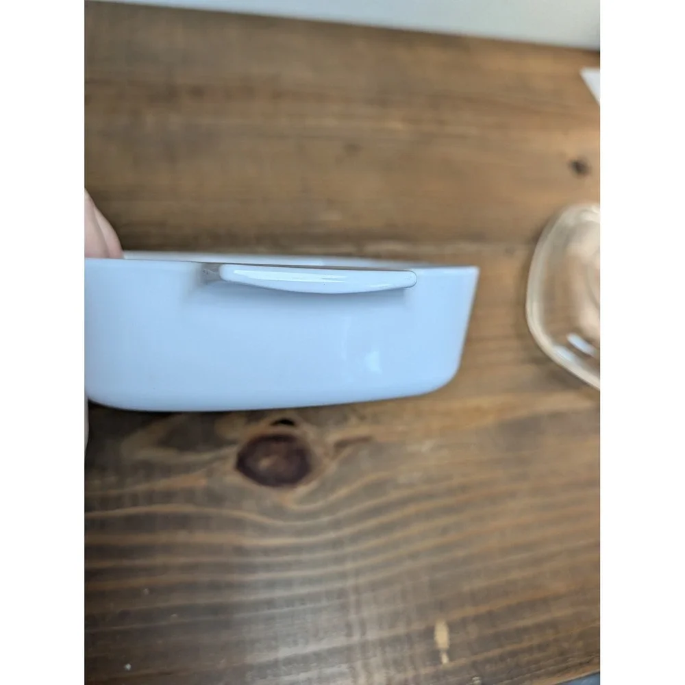 Corning Ware A-1-B‎ 1L White Square Vtg Casserole Dish Pyrex A7C Glass Lid USA